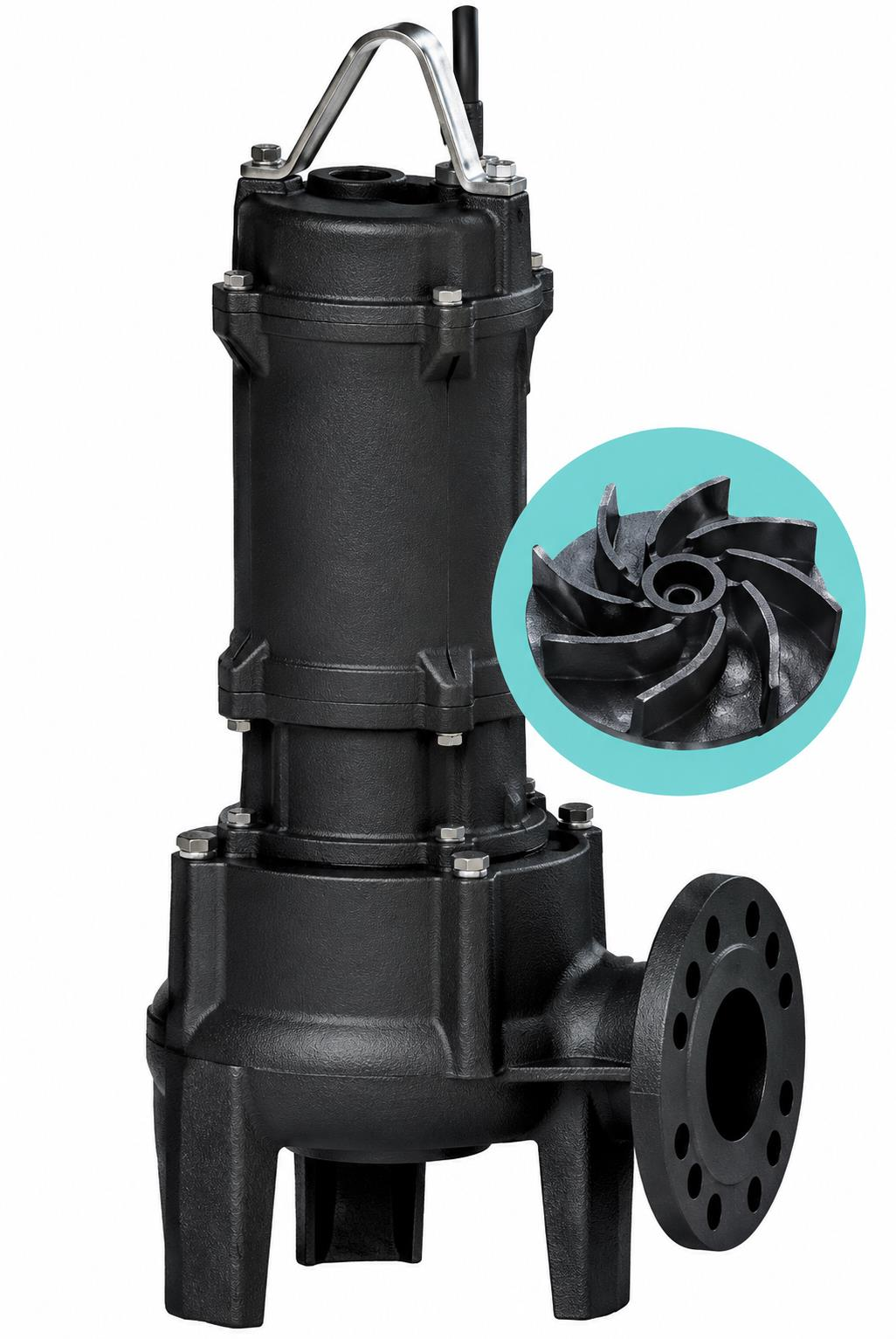 Water Sound 80U42.2K80 - 3 Hp - Yüksek Debili Atık Su Dalgıç Pompa