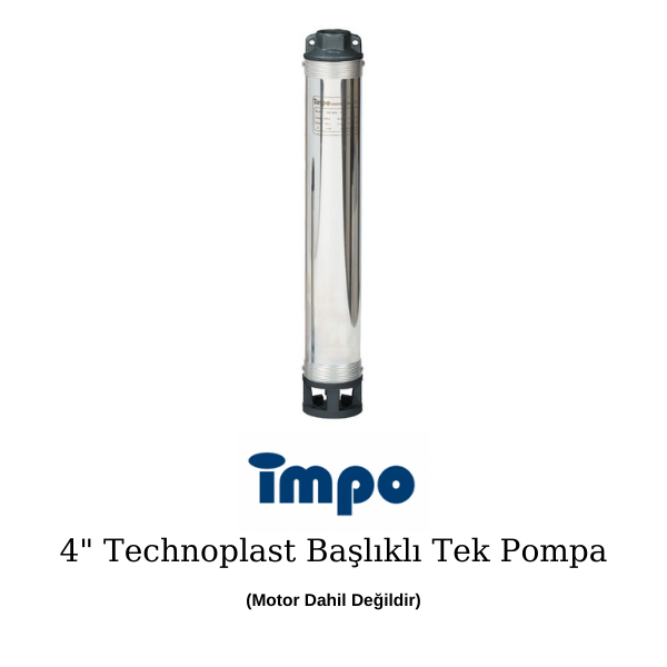 İmpo 4'' SK 412/11 Tek Dalgıç Pompa - 3 Hp Technoplast Başlıklı