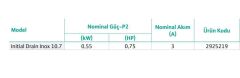 Wilo Initial Drain Inox 10.7 Paslanmaz Çelik Gövdeli Az Kirli Sular için Dalgıç Pompa