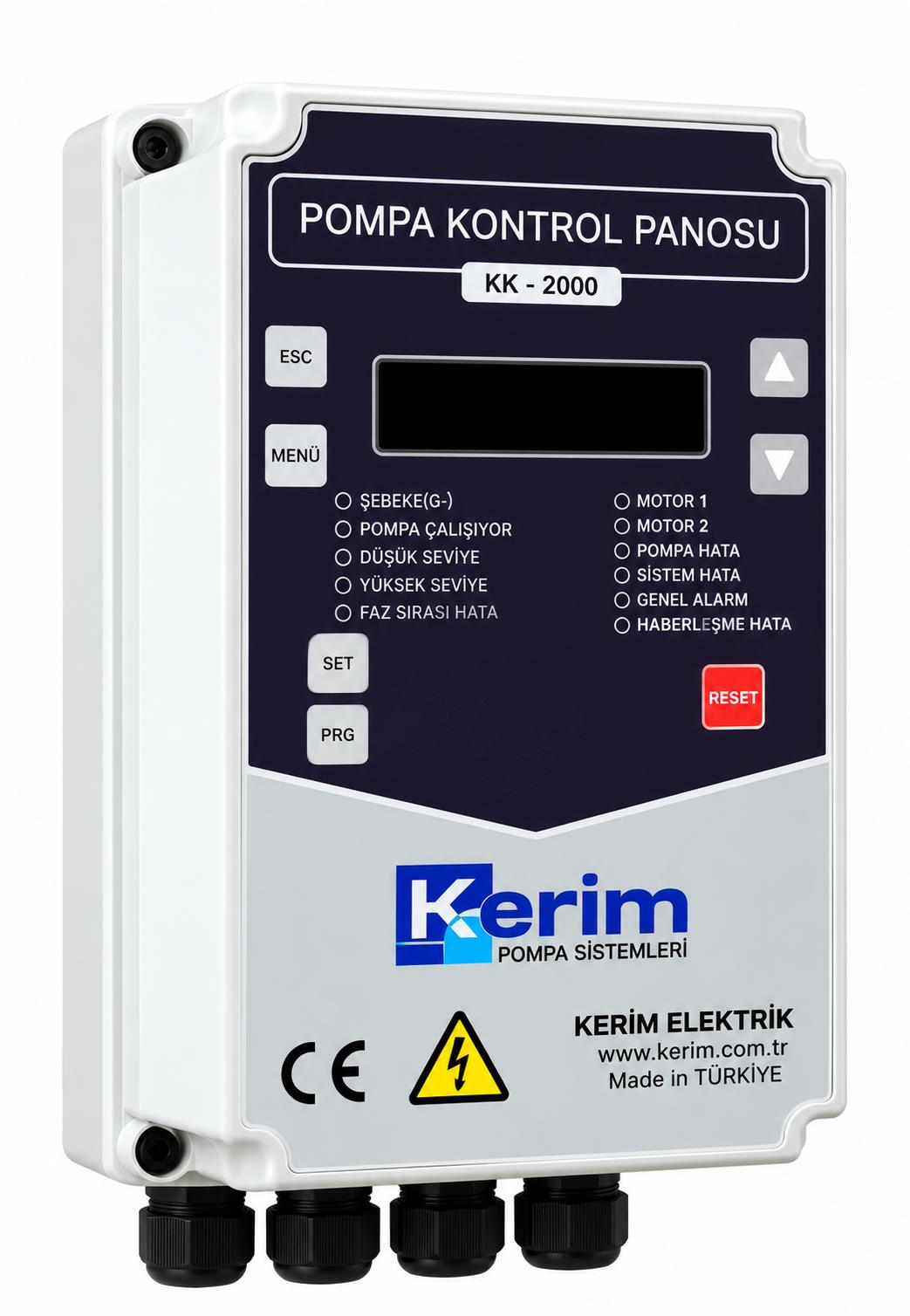 Kerim H-0175-V2 - 0.5-10 Hp - 380V Tekli Hidrofor ve Atık Su Pompa Kontrol Panosu