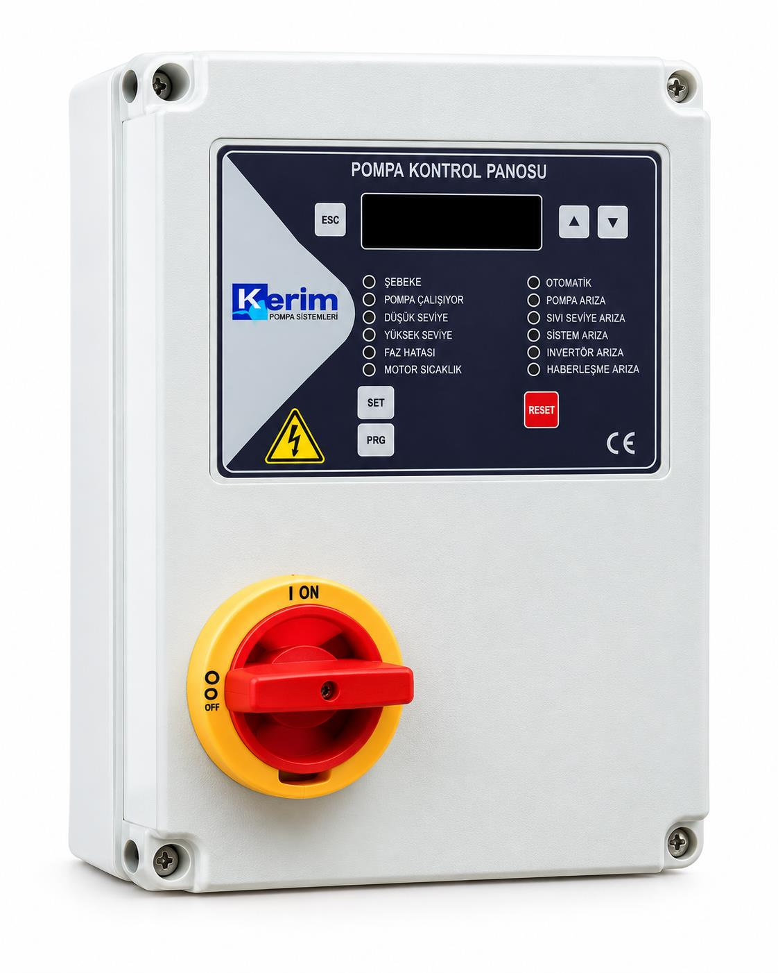Kerim H-0375B-V2 - 0.5-10 Hp - 380V Üçlü  Hidrofor ve Atık Su Pompa Kontrol Panosu