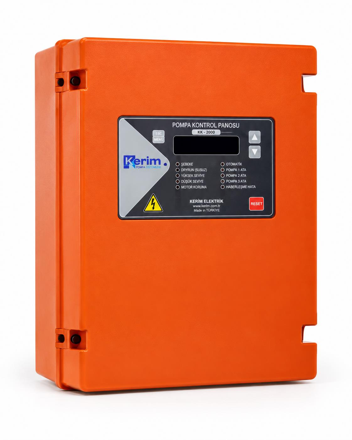 Kerim H-0275K-V2 - 0.5-10 Hp - 380V Direkt - Yangın Hidrofor Kontrol Panosu