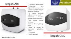 Daxom UKDAX-15DTU - 15 lt Tezgah Üstü Termosifon