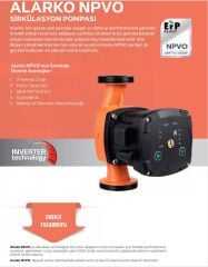 Alarko NPVO 25/8-180 mm Değişken Devirli, Dişli Sirkülasyon Pompası (1 1/2'')