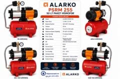 Alarko Psrm 255 - 1.5 Hp 220 V 50 Lt Tanklı Yatay Kademeli Sessiz Paket Hidrofor (6 Kat / 12 Daire)