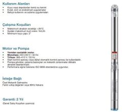 Alarko 3SBM2/27, 1 HP - 220 V Dalgıç Pompa