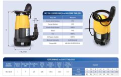 Alarko Diamond MC750E  - 1 Hp - 220 V Plastik Gövdeli Atık Su Dalgıç Pompa