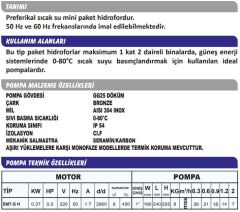 Sumak SM7-SH Sıcak Su Mini Hidrofor Monofaze (220V) - 0.5 Hp