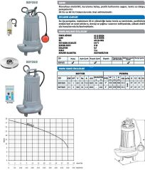 Sumak SDF 25/2 Temiz Su Dalgıç Pompa Monofaze (220V) - 3 Hp