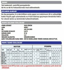 Sumak SMT100-S Sıcak Su Santrifüj Pompa Trifaze (380V) - 1 Hp