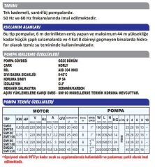 Sumak SMT100-S Sıcak Su Santrifüj Pompa Trifaze (380V) - 1 Hp