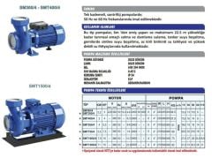 Sumak SMT300/4-S Sıcak Su Santrifüj Pompa Trifaze (380V) - 3 Hp