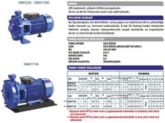 Sumak SMKT300-S Çift Kademeli Sıcak Su Santrifüj Pompa Trifaze (380V) - 3 Hp
