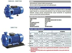 Sumak SMKT550-S Çift Kademeli Sıcak Su Santrifüj Pompa Trifaze (380V) - 5.5 Hp
