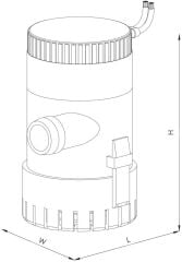 Sumak STN500 G Sintine Dalgıç Pompa 12V - 25W - 3 mt.
