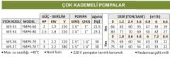 Water Sound YMP6-60 - 2 Hp - 220V Yatay Milli Çok Kademeli Santrifüj Pompa