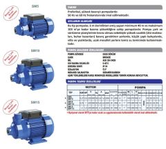 Sumak SM 10 Preferikal Pompa Monofaze (220V) - 1 Hp