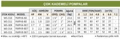 Water Sound YMPV9-80T - 3 Hp - 380V - Dik Milli Çok Kademeli Santrifüj Pompa