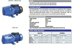 Sumak SMJKT 100 Kendinden Emişli Jet Pompa Trifaze (380V) - 1 Hp