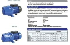 Sumak SMJKT 100 Kendinden Emişli Jet Pompa Trifaze (380V) - 1 Hp