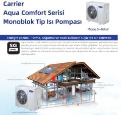 Alarko Carrier AQUA Comfort 8 kW Monoblok Isı Pompası R32 Gaz Monofaze