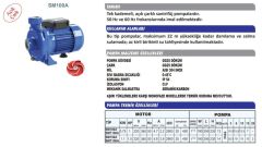 Sumak SM 150-A Açık Çarklı Santrifüj Pompa Monofaze (220V) - 1.5 Hp