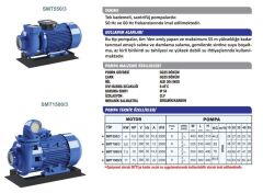 Sumak SMT 1500/3 Santrifüj Pompa Trifaze (380V) - 15 Hp