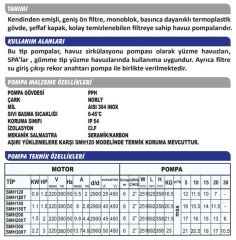 Sumak SMH200 Havuz Pompası Monofaze (220V) - 2 Hp