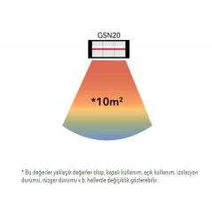 Goldsun Nova GSN20P Nova Plus 2000 W Infrared Elektrikli Isıtıcı