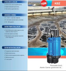 Alarko KBZ 33,7 - 5 Hp - 380V Endüstriyel Tip Drenaj Dalgıç Pompa (3'')