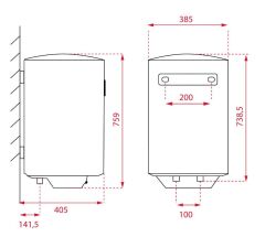 TEKA (Montaj Dahil) EWH VE-50 Emaye Led Göstergeli 50 lt Silindirik Termosifon